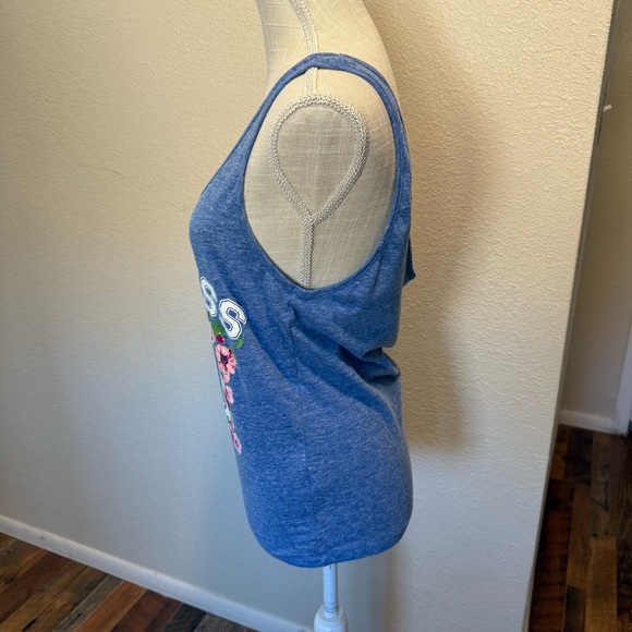 Fearless Blue Floral Women's Tank Top - Unbranded - Size Medium - Picture 3 of 14